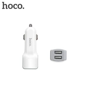 АЗУ HOCO Z23 Grand Style Dual-Port Car Charger 2*USB 2,4A (белое)